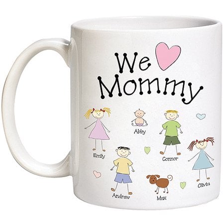 Personalized Heart Character Coffee Mug