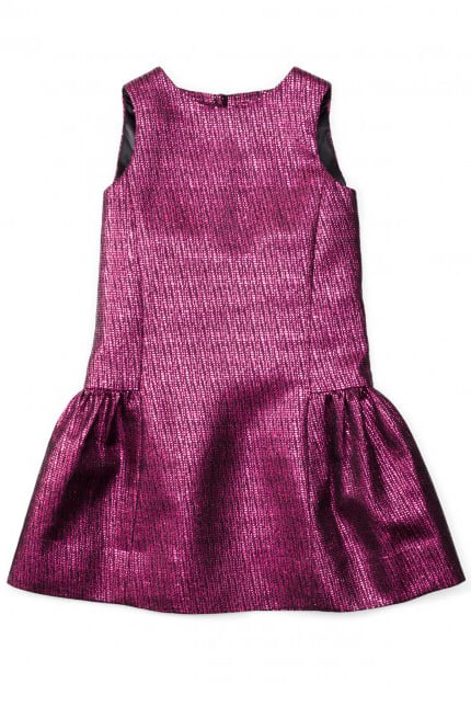 Metallic Jacquard Bow Party Dress