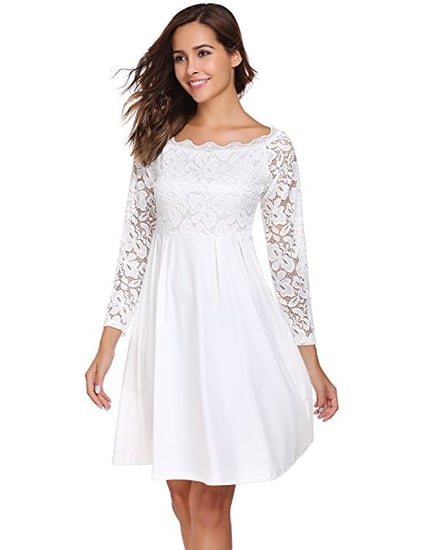 amazon all white dresses