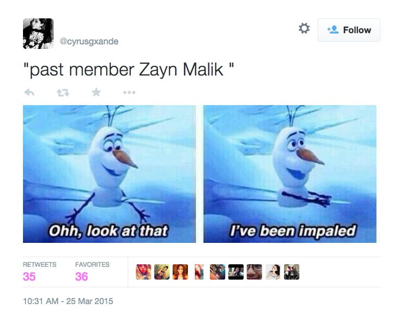 Reactions To Zayn Malik Leaving One Direction Popsugar Celebrity Photo 5 