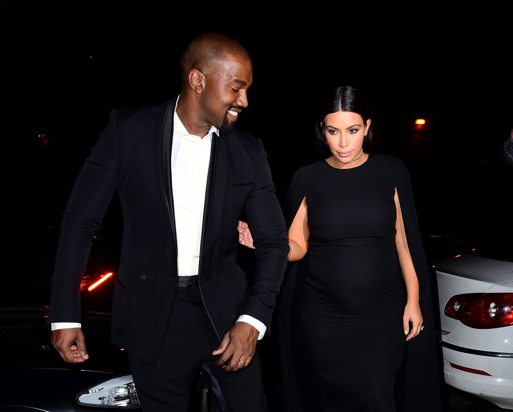 Kim Kardashian and Kanye West Attend a Wedding 2015