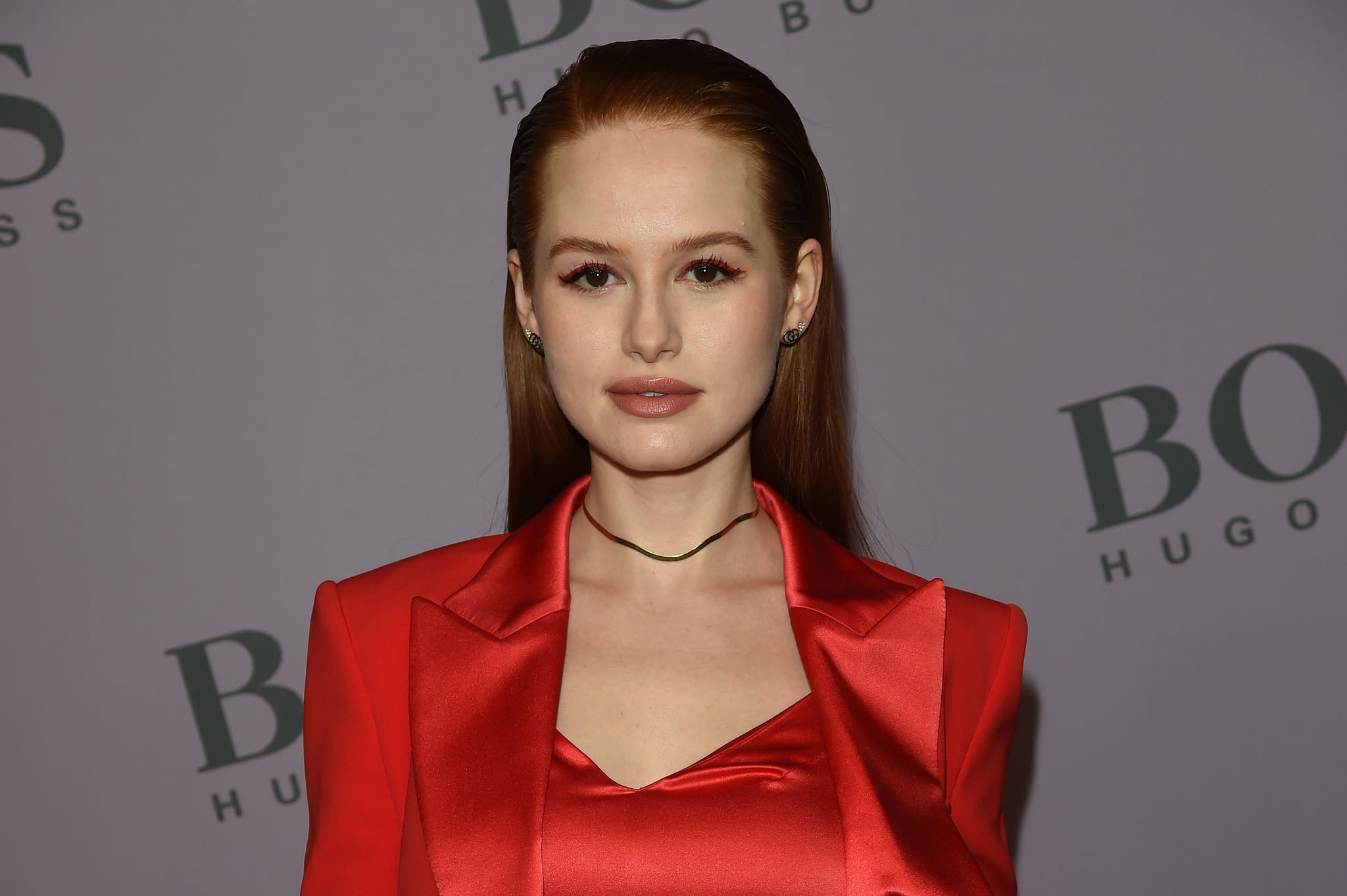 MILAN, ITALY - FEBRUARY 23:  Madelaine Petsch attends the Boss fashion show on February 23, 2020 in Milan, Italy. (Photo by Stefania D'Alessandro/Getty Images)