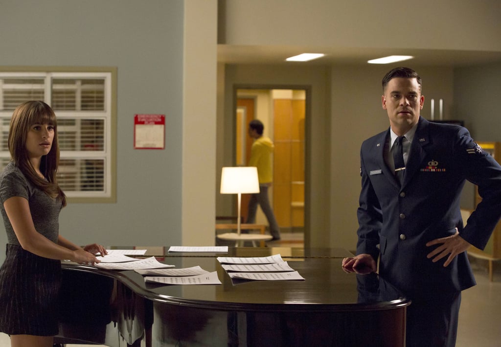 Rachel (Lea Michele) and Puck (Mark Salling) want to recruit some new Glee club members.