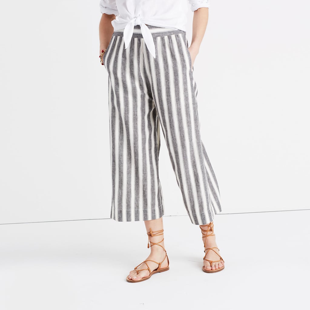 It's all about the stripes on Madewell's huston pull-on crop pants ($70).