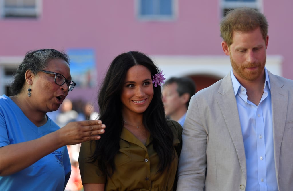 Meghan Markle Wearing a Green Maxi Dress