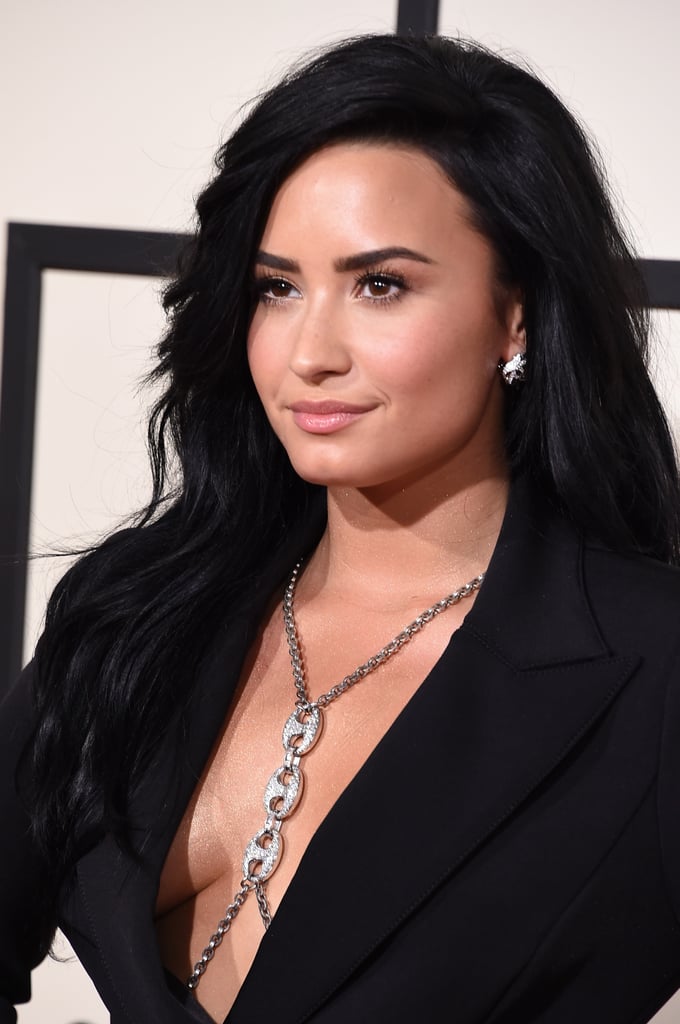 Demi Lovato on the Red Carpet at Grammys 2016