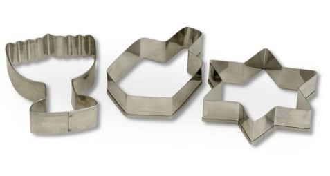Stainless Steel Hanukkah Cookie Cutters