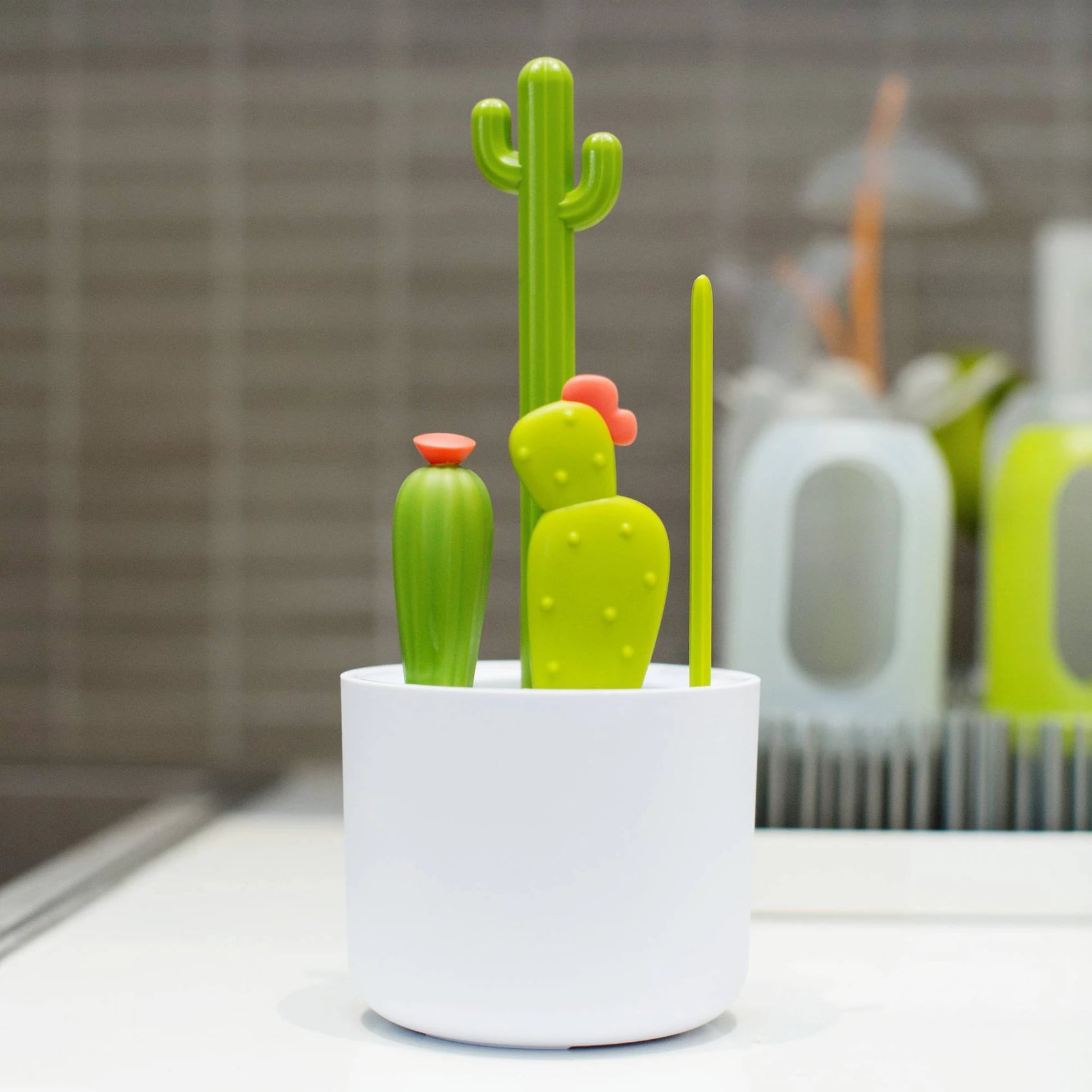 boon cacti bottle cleaning brush set