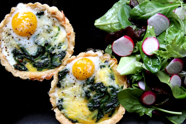 Spinach and Smoked Gouda Quails Egg Quichelets