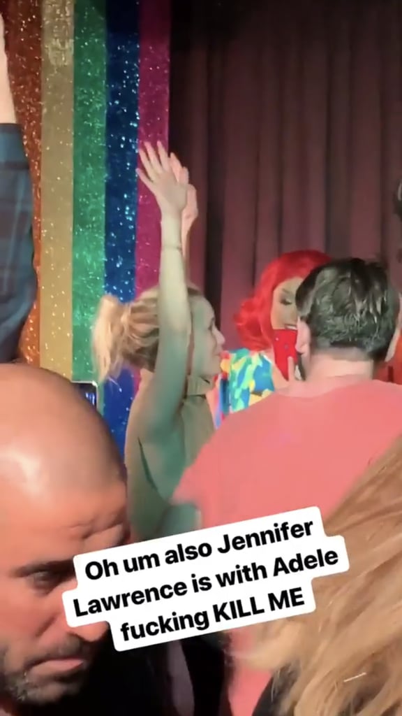 Adele and Jennifer Lawrence at NYC Pieces Gay Bar March 2019