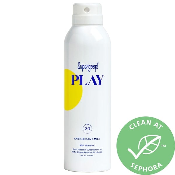 Spray Sunscreen With Less Alcohol: Supergoop! Play Antioxidant Mist SPF 30 with Vitamin C