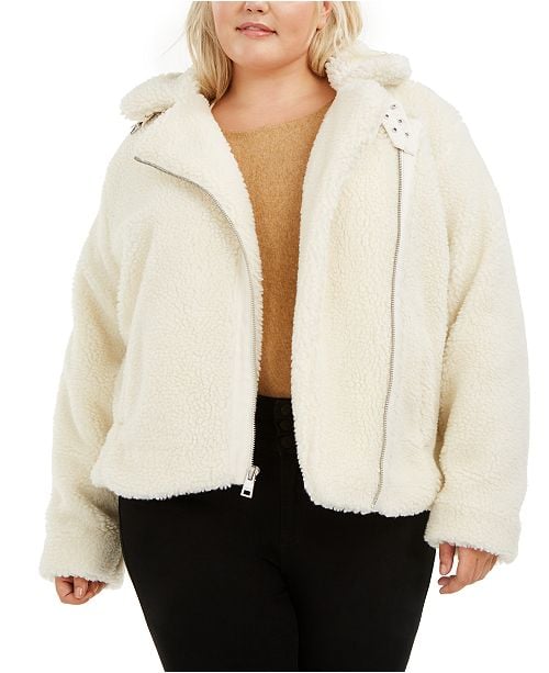 Fleece hotsell asymmetrical jacket