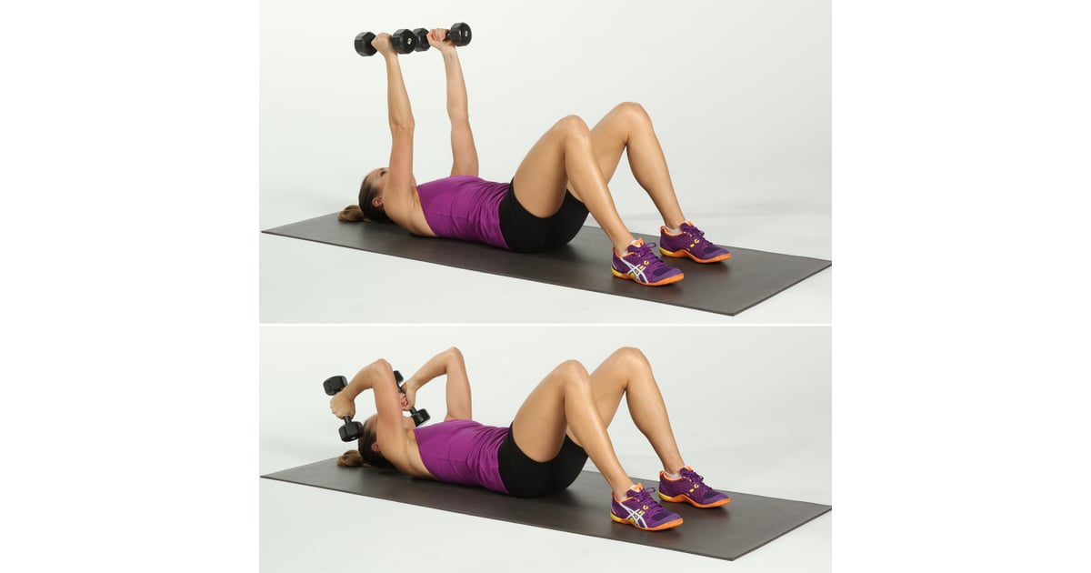 Skull Crusher Best Arm Exercises For Women POPSUGAR Fitness Photo 8