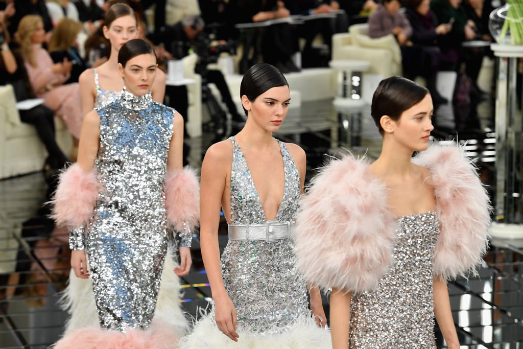 Evening Glamour Came by Way of Ostrich Feathers and Sequins