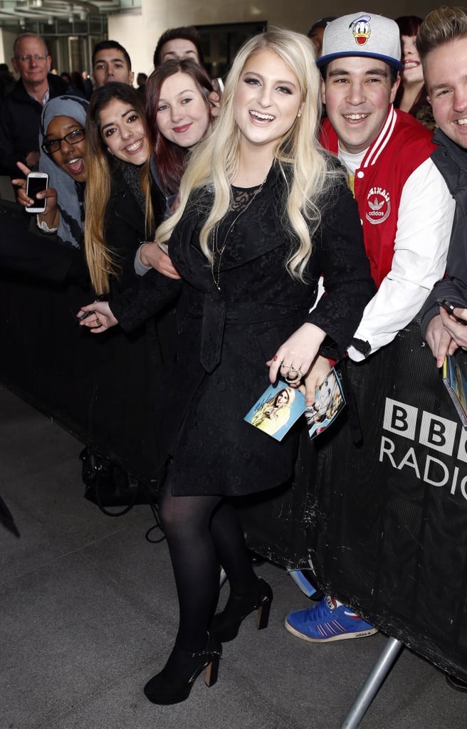 Meghan Trainor spent time with fans in London on Tuesday.