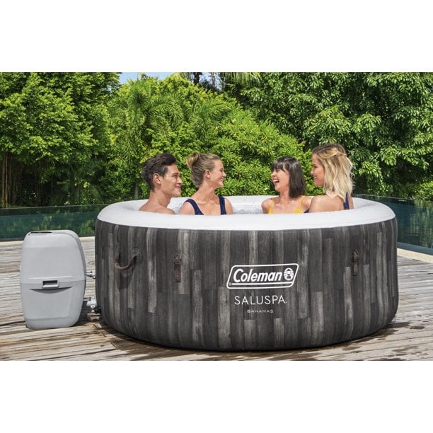 Modern Slated Wood: Coleman Bahamas AirJet Inflatable Hot Tub