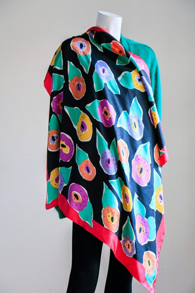 Huntopia Vintage Abstract Floral Large Colorful Scarf