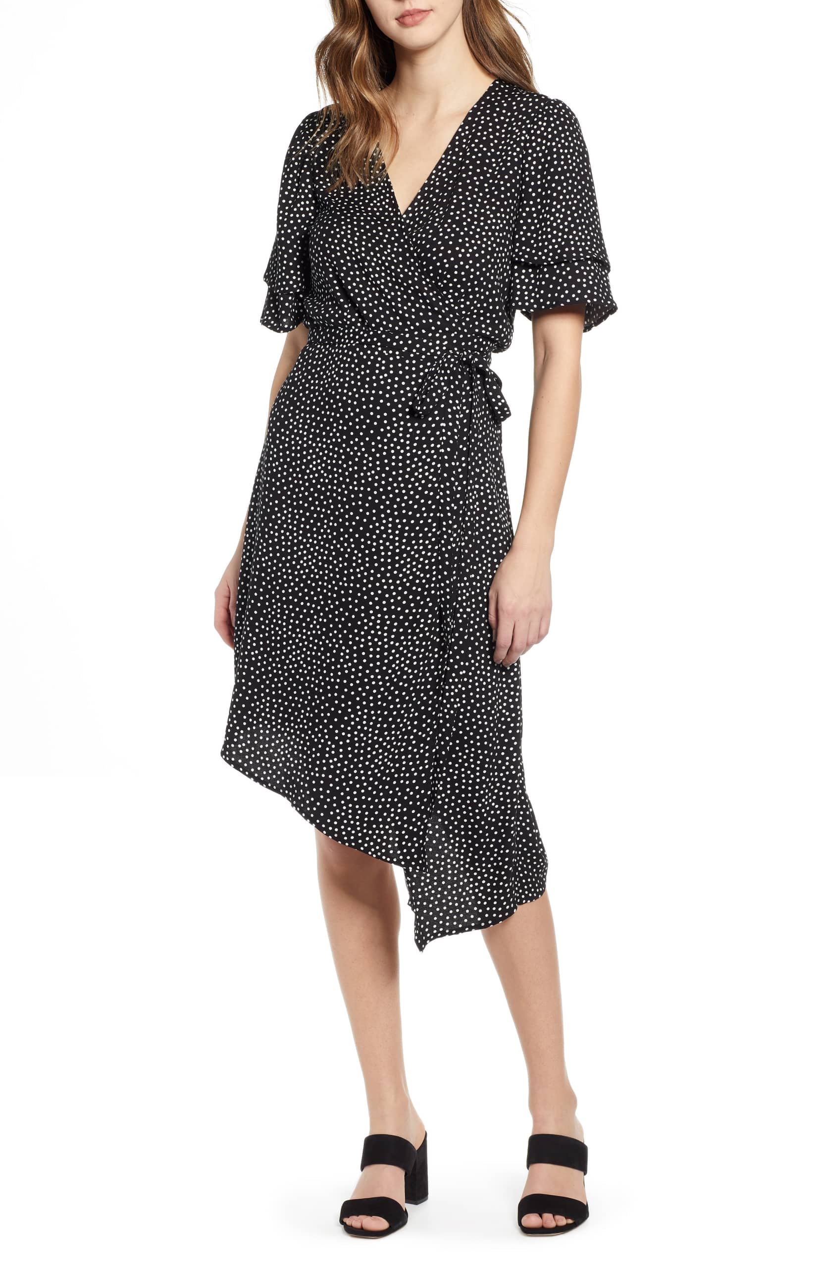 Leith Ruffle Sleeve Wrap Dress | Best ...