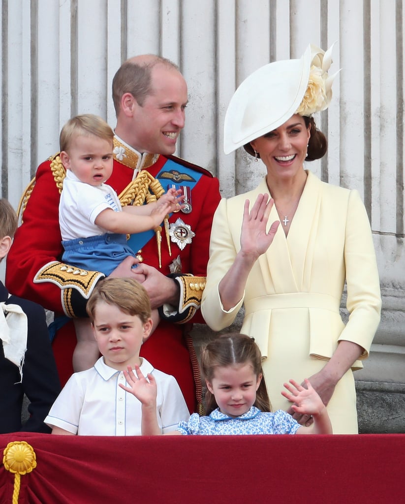 Princess Charlotte wore a Peter Pan collar blue dress to the Queen's annual birthday parade in 2019.