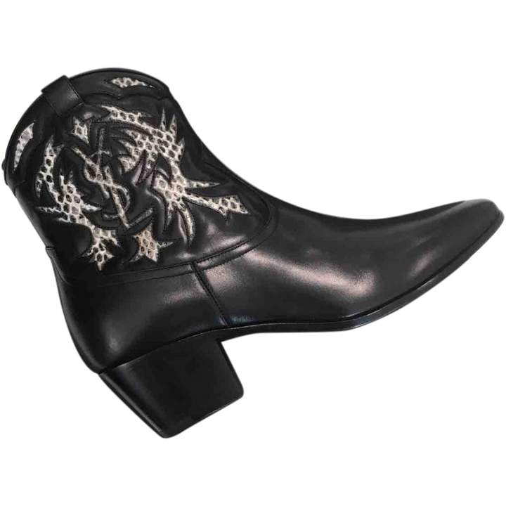 Saint Laurent Leather Western Boots