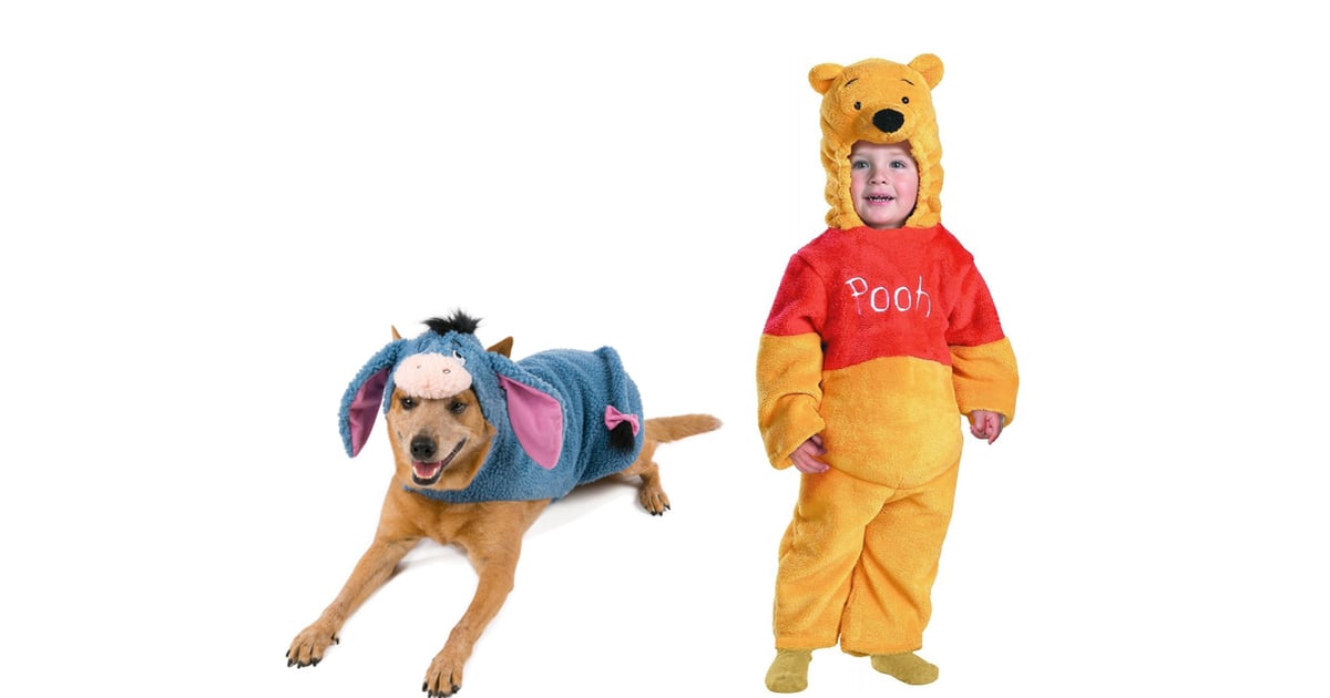 Winnie the Pooh and Eeyore Halloween Costumes For Kids and Their Pet