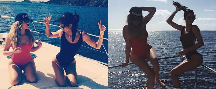 Kardashians in One-Piece Swimsuits