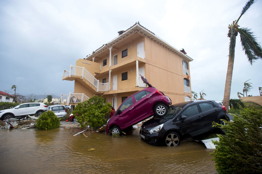 Flooding seen on Saint-Martin on Sept. 6.