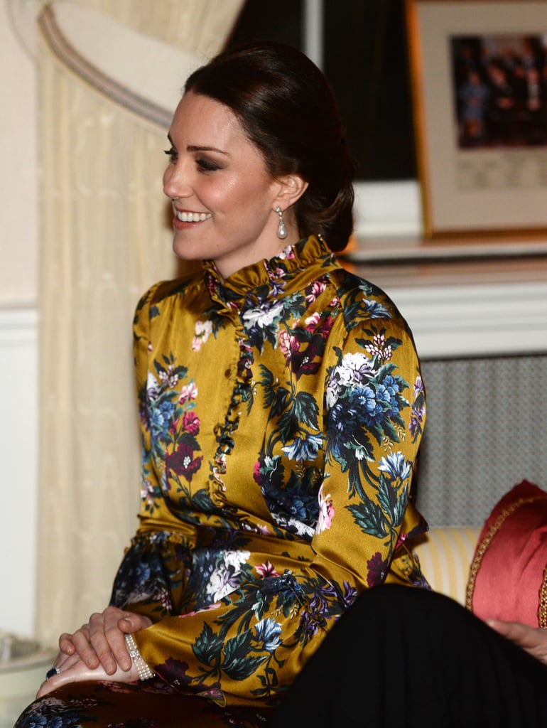 Kate Middleton's Gold Floral Erdem Dress | POPSUGAR Fashion UK