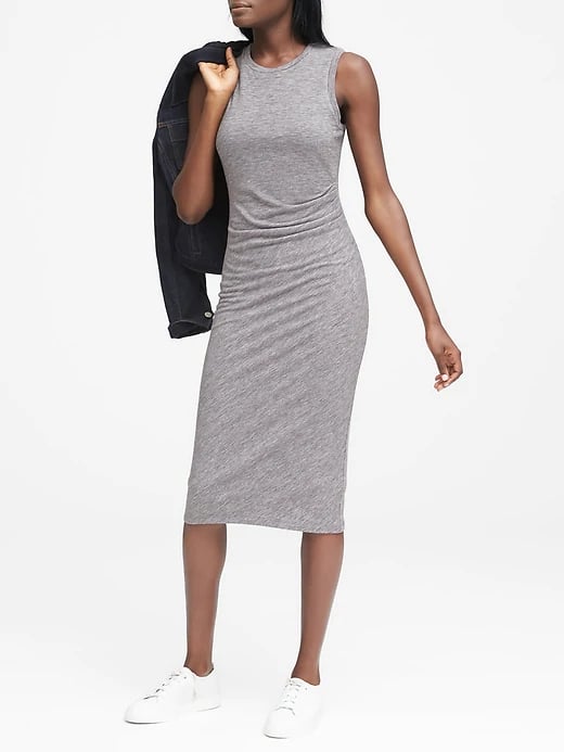 Cozy Knit Ruched-Side Sheath Dress