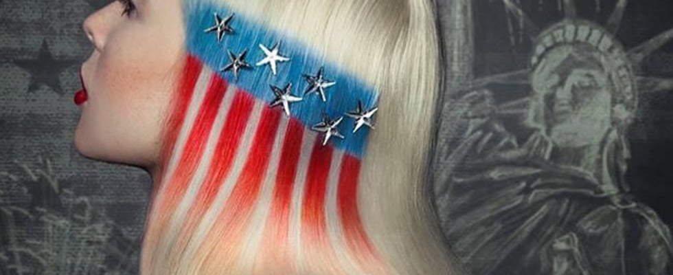 Fourth of July Hair Art