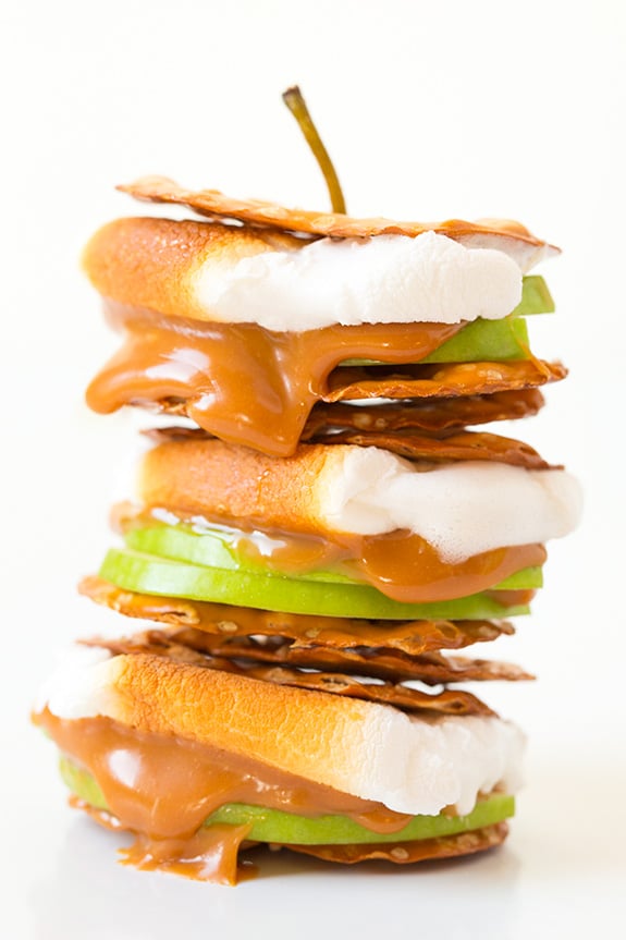 Caramel Apple Pretzel S'mores