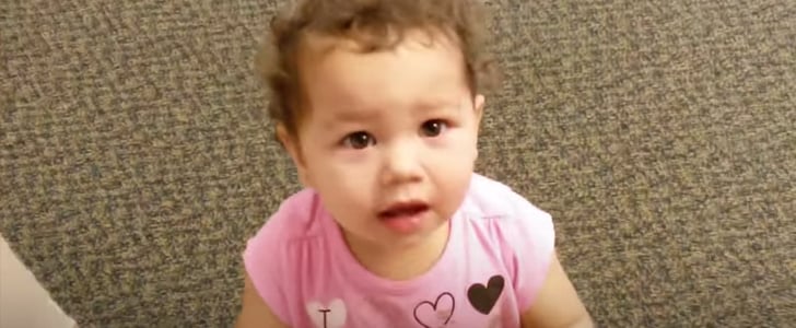 Little Girl Excited to See Dad After First Day of School