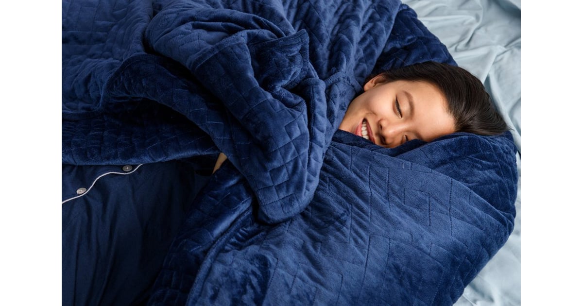 Gravity Blanket in Galaxy Blue Weighted Blanket For Sleep POPSUGAR