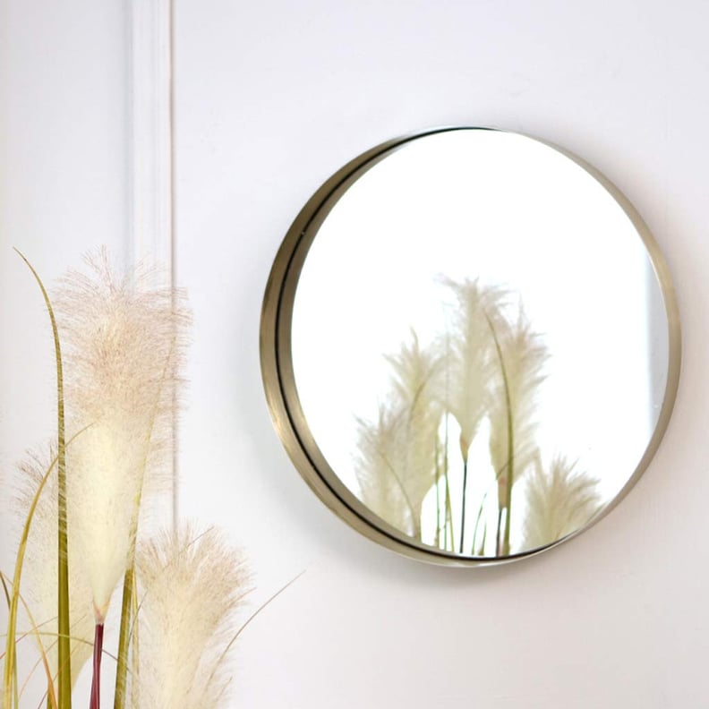 Modern Gold Round Wall Mirror