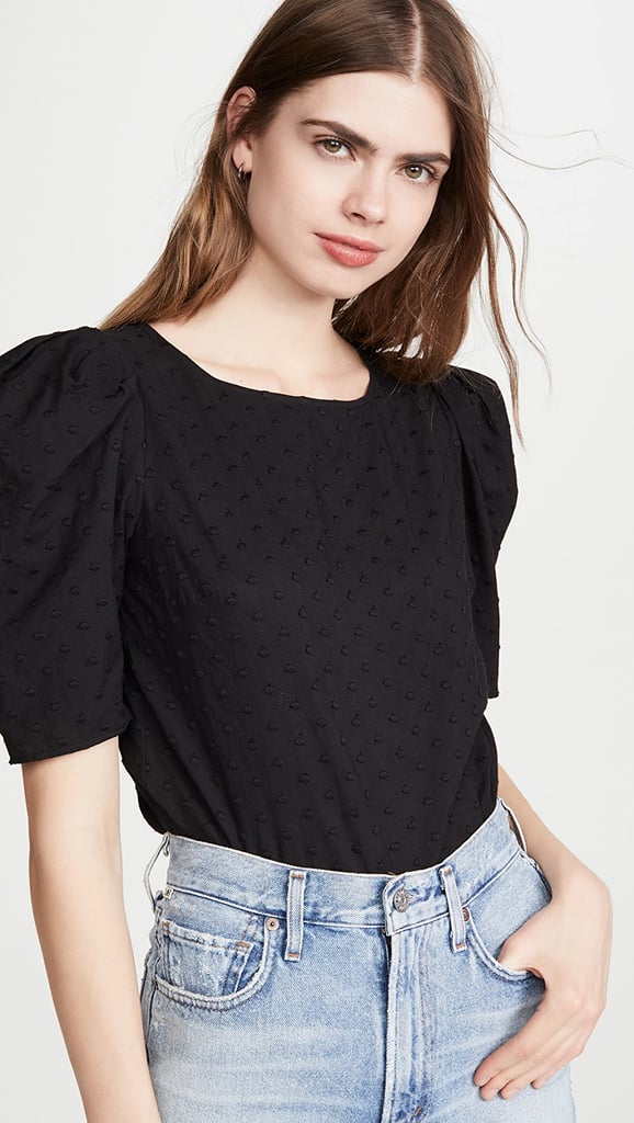 BB Dakota Swiss Dot Puff Sleeve Top