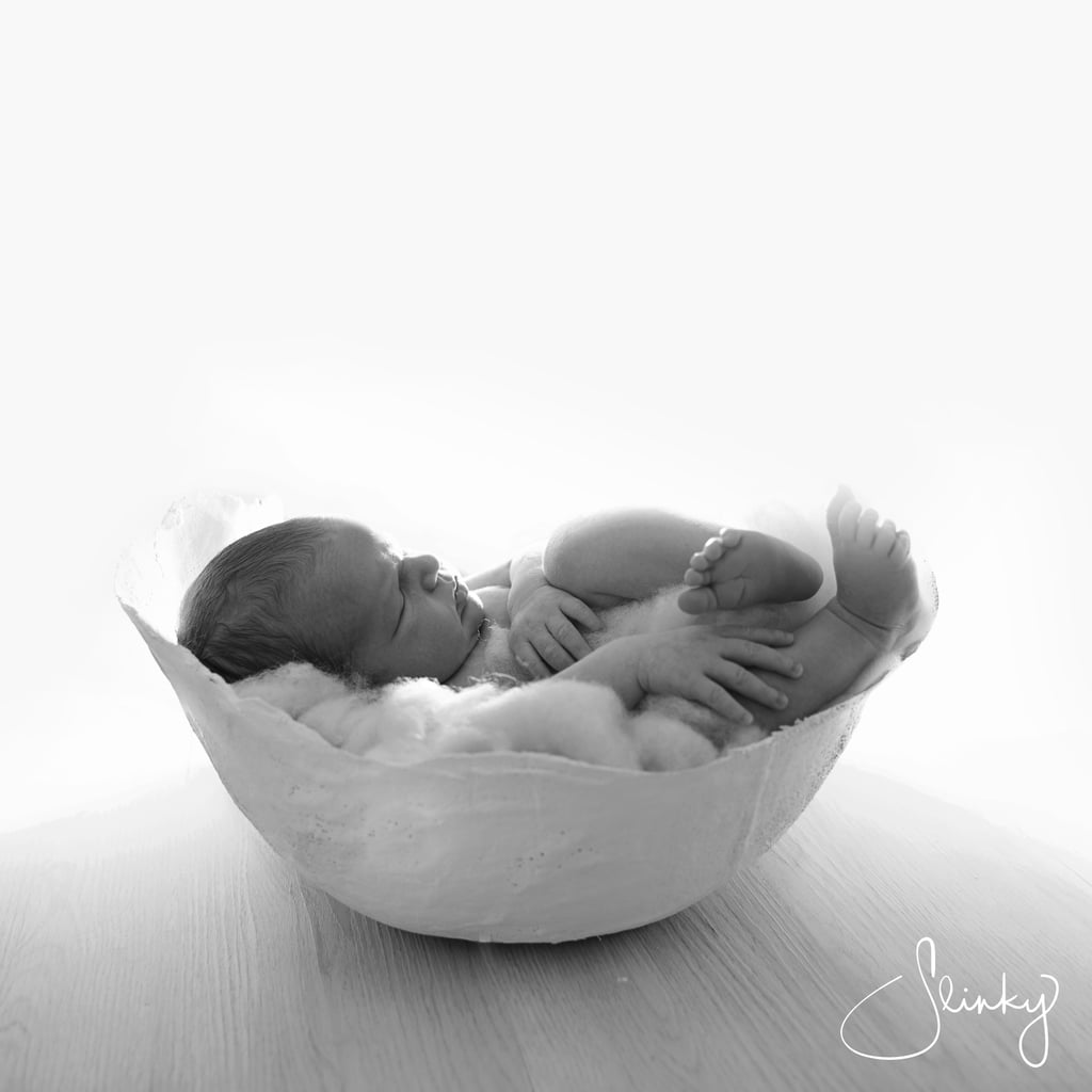 Newborn Photos in Baby Bump Cast Molds
