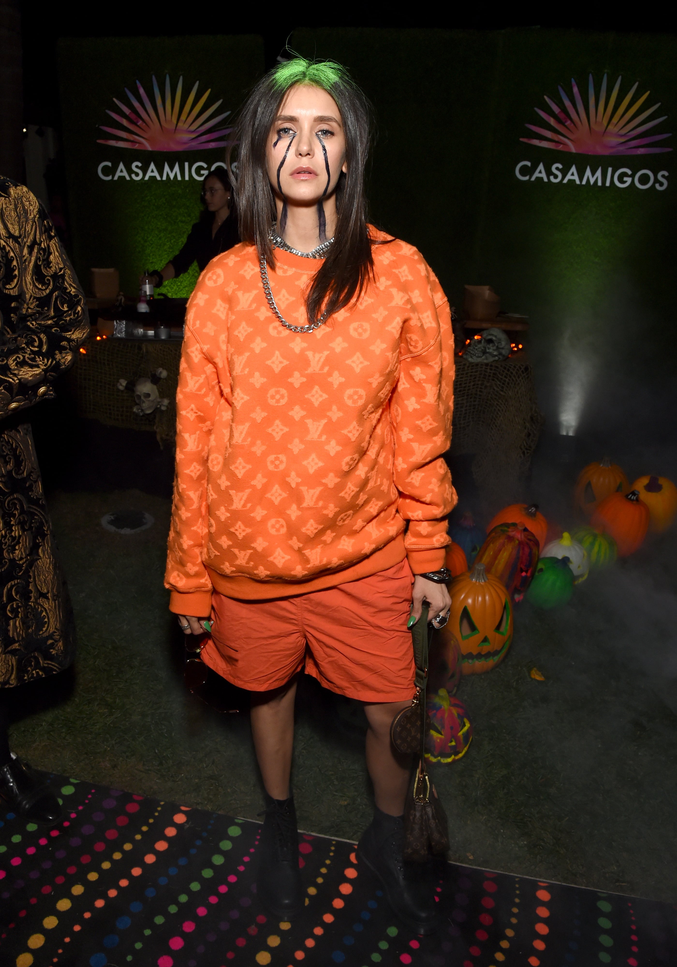 Nina Dobrev Dressed Up as Billie Eilish For Halloween