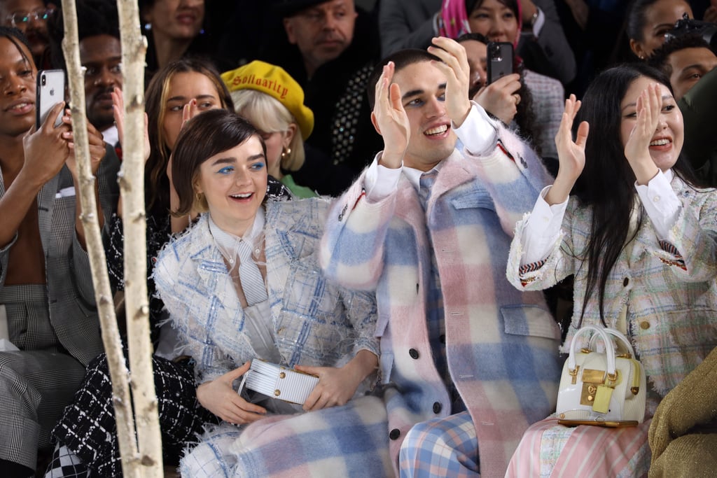 Maisie Williams and Reuben Selby Matching Thom Browne Suits