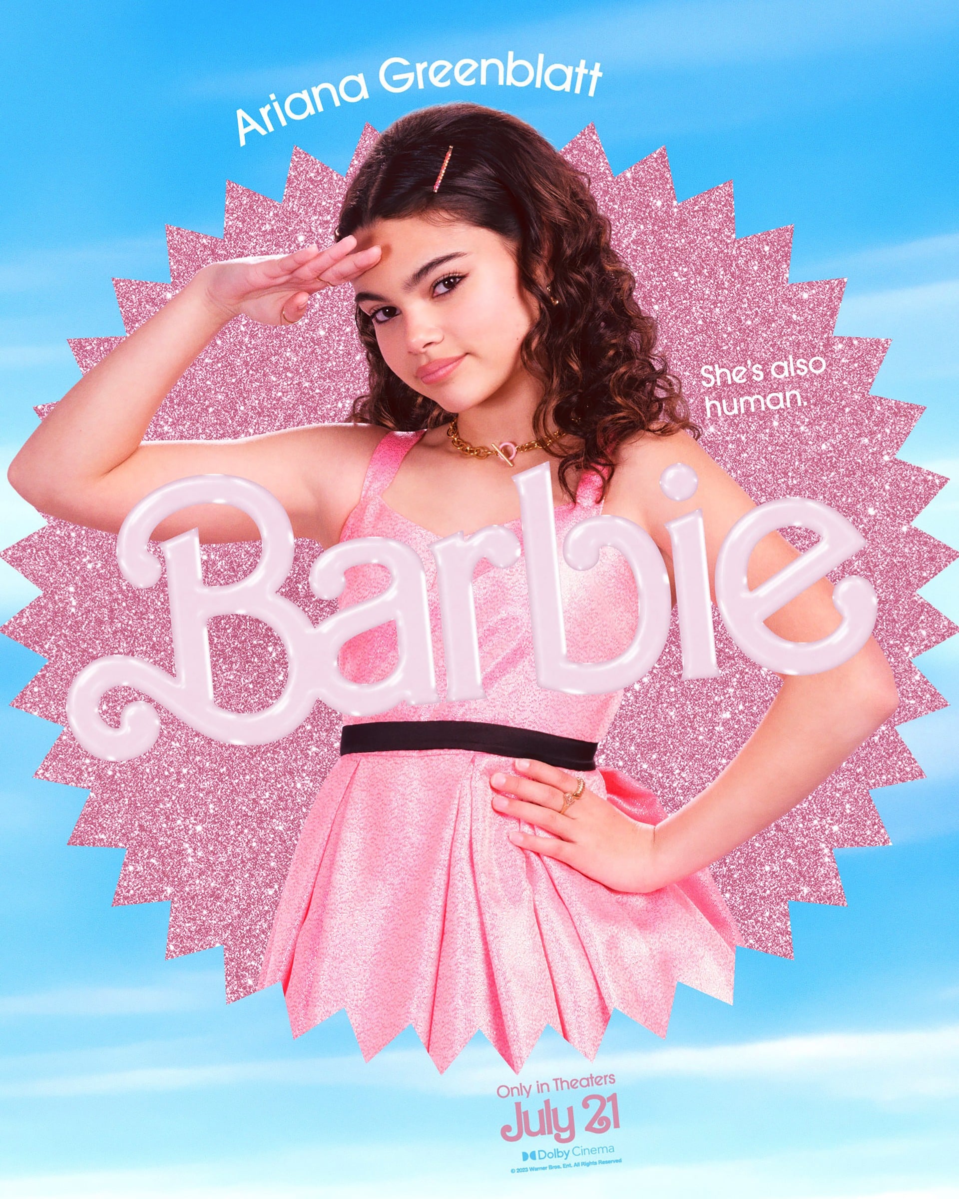 BARBIE, US character poster, Ariana Greenblatt, 2023.   Warner Bros. / Courtesy Everett Collection