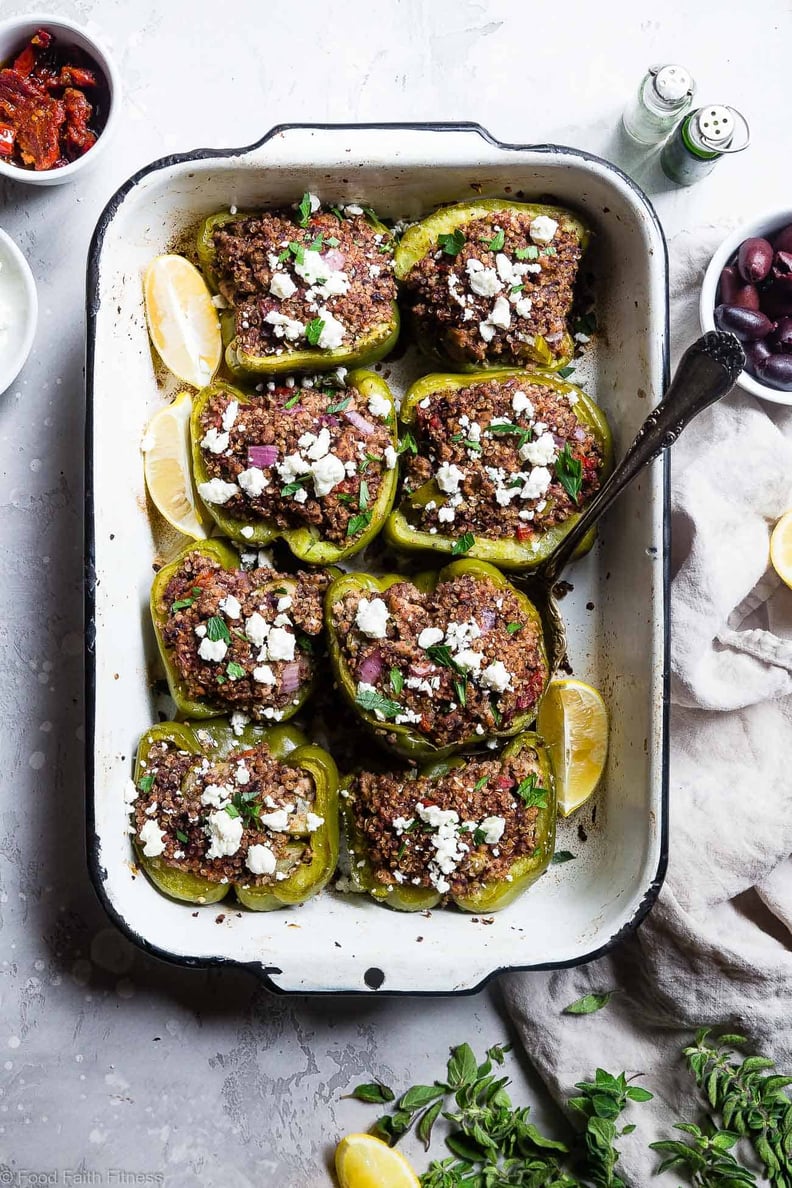 Turkey Quinoa Stuffed Bell Peppers