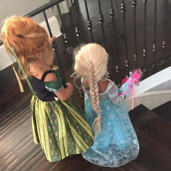 North as Elsa and Penelope as Anna