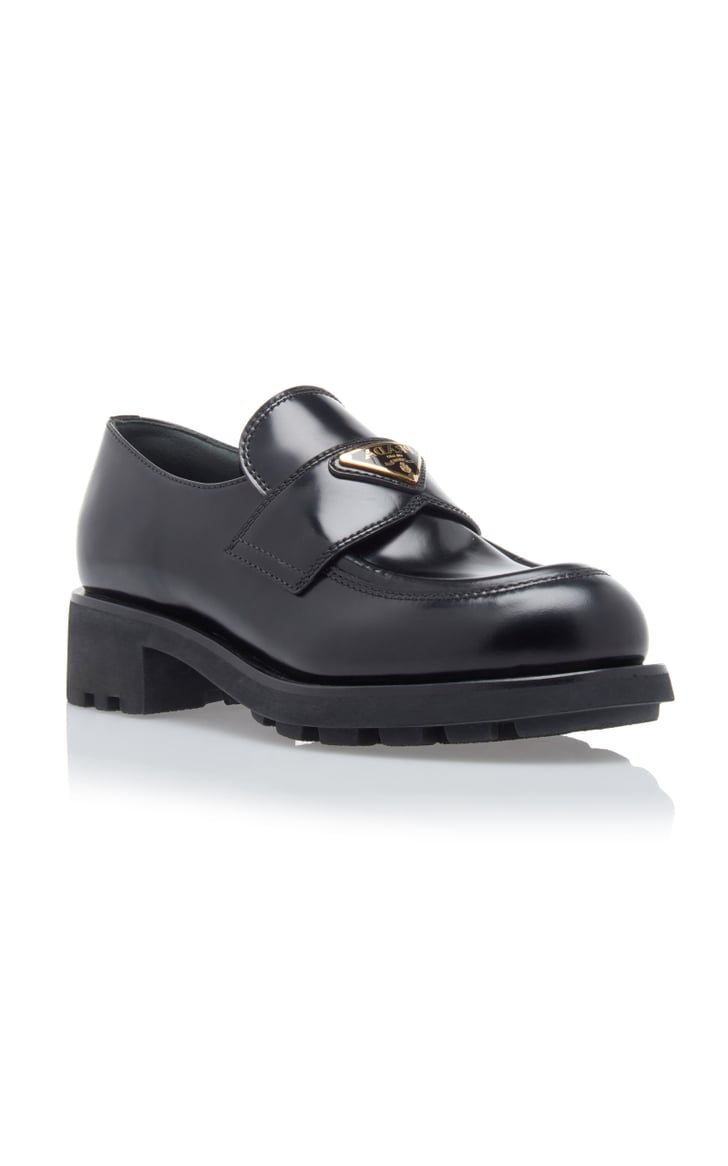 prada logo platform loafers