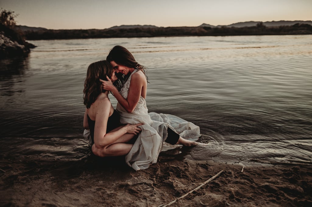 Sexy River Beach Engagement Photo Shoot Popsugar Love Uk