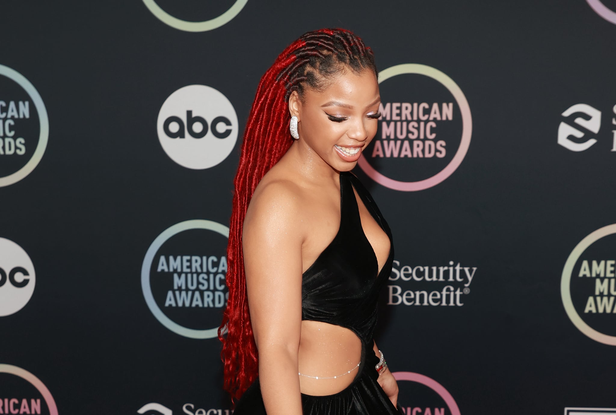 Chloe Bailey's Red Locs at the 2021 American Music Awards