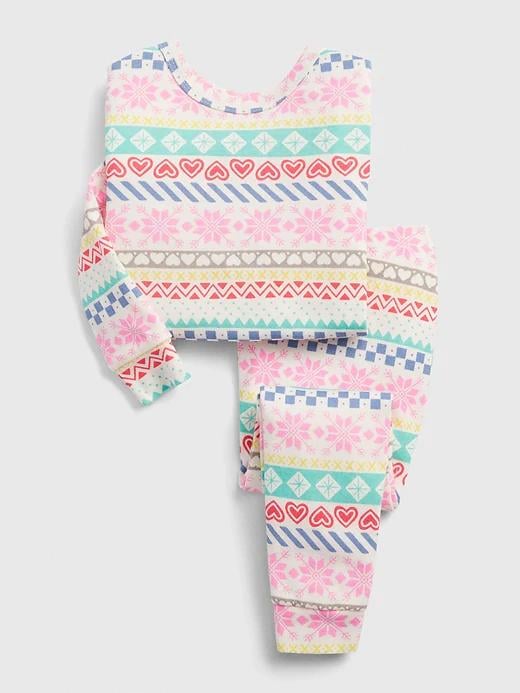 This pastel babyGap Fair Isle PJ Set ($27) puts a sweet and soft spin on your average holiday pajamas.