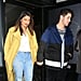 Priyanka Chopra in Yellow Coat With Nick Jonas