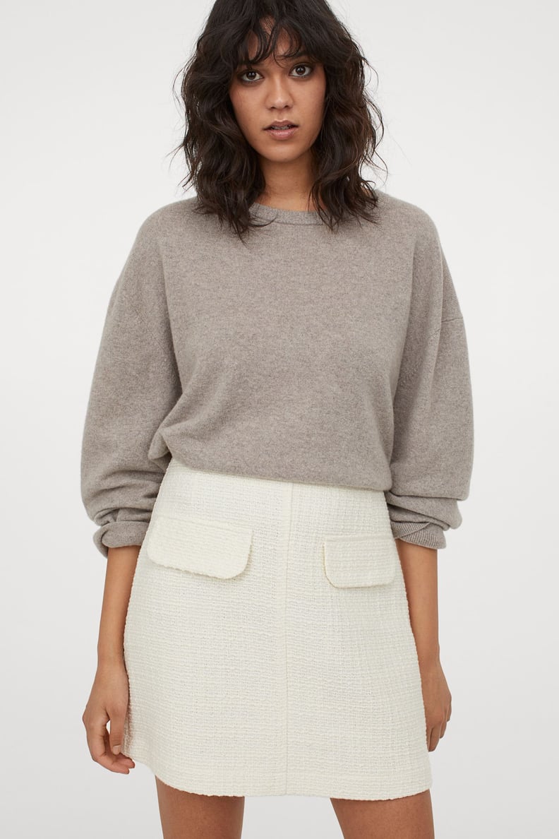 H&M Bouclé Mini Skirt