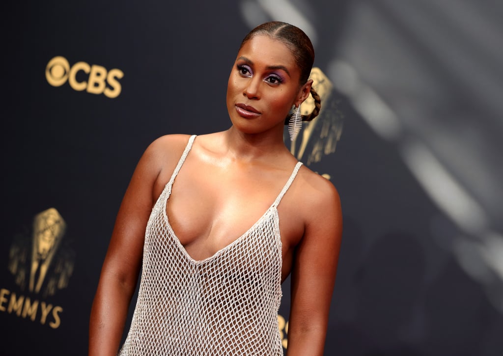 Issa Rae's Silver Mesh Aliétte NY Dress | Emmys 2021