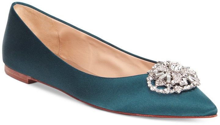badgley mischka davis satin flats
