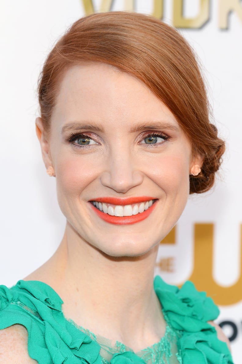 Jessica Chastain Braided Updo at Critics' Choice Awards 2014 | PS Beauty